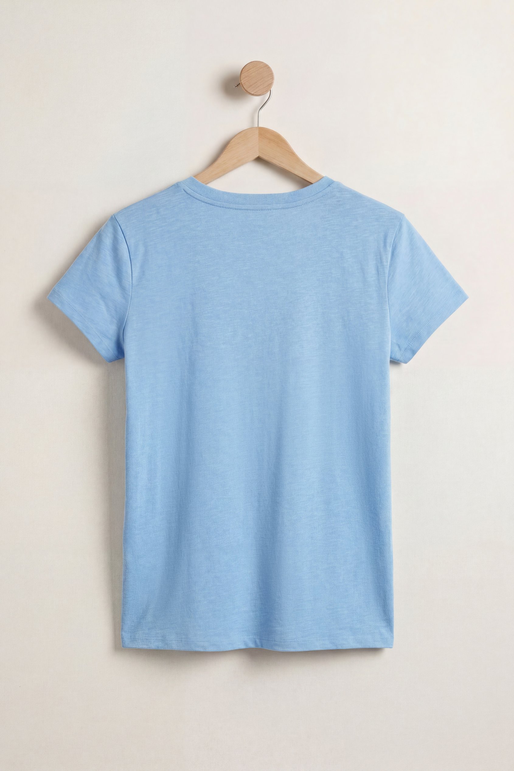 V-Neck Short Sleeve Slub T-Shirt