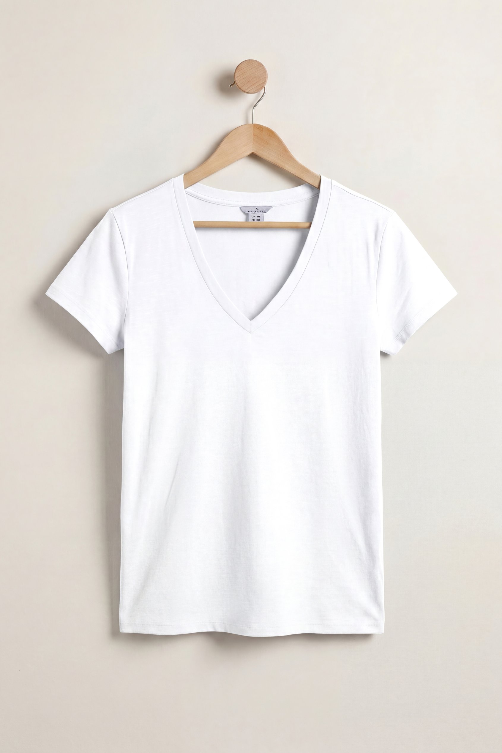 V-Neck Short Sleeve Slub T-Shirt