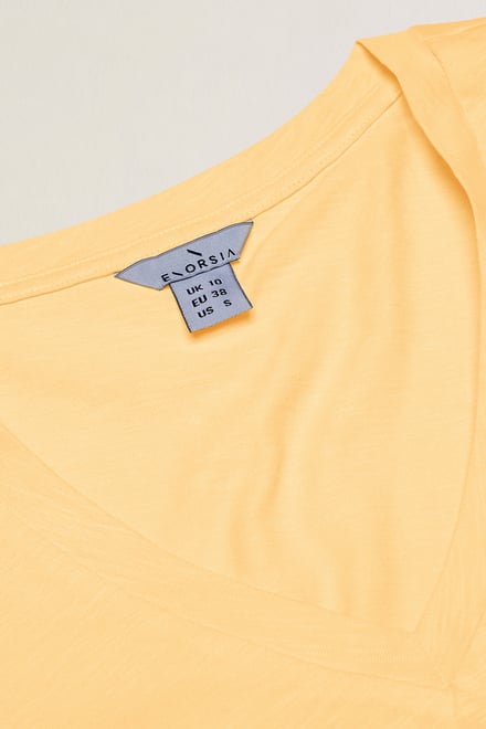 V-Neck Short Sleeve Slub T-Shirt