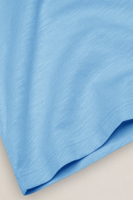 V-Neck Short Sleeve Slub T-Shirt