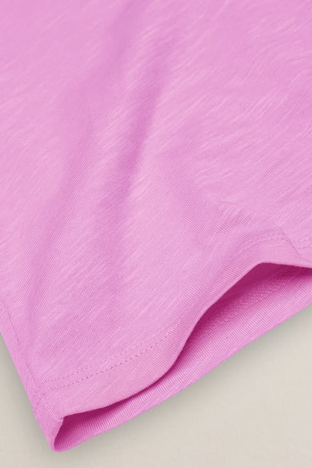 V-Neck Short Sleeve Slub T-Shirt