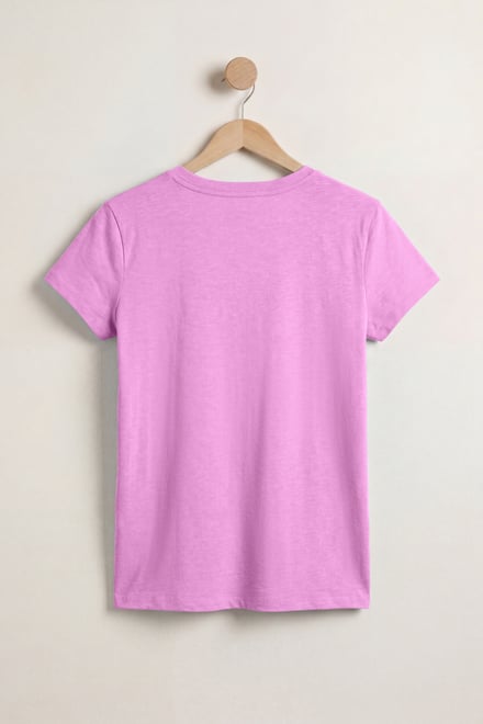 V-Neck Short Sleeve Slub T-Shirt