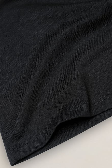 V-Neck Short Sleeve Slub T-Shirt