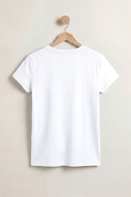 V-Neck Short Sleeve Slub T-Shirt