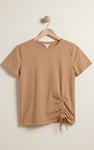 Women’s Pure Cotton Regular Fit Ruched T-Shirt | Enorsia