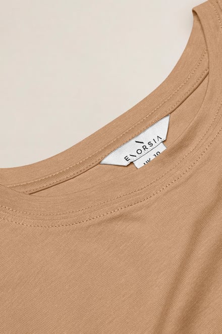 Women’s Pure Cotton Regular Fit Ruched T-Shirt | Enorsia