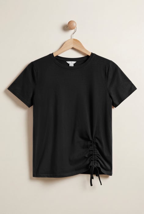 Off-white Ruched Front T-Shirt