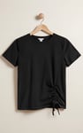 Women’s Pure Cotton Regular Fit Ruched T-Shirt | Enorsia