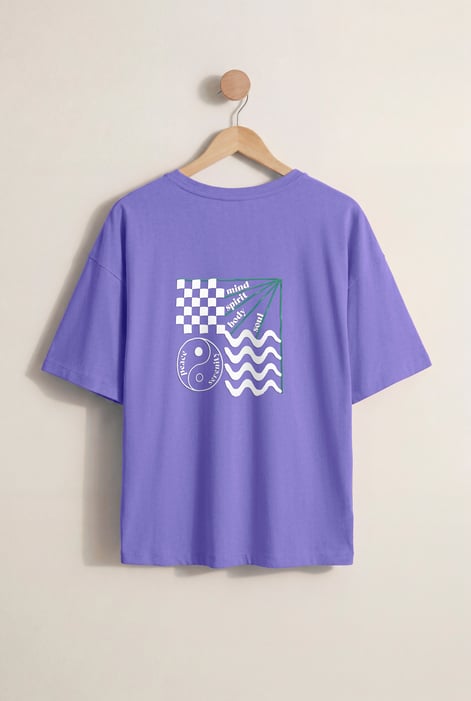 Women’s Purple Graphic Relaxed Fit T-Shirt | Enorsia