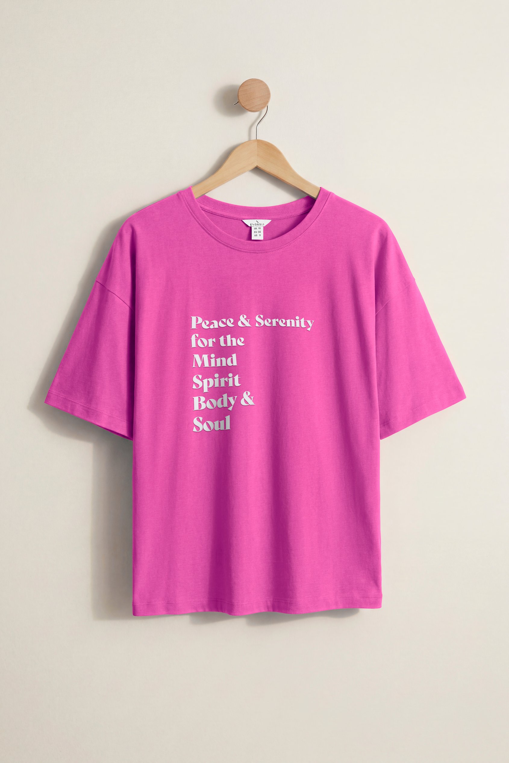 Enorsia Women's Red ’S Pink Graphic Relaxed Fit T-Shirt | - Uk 16