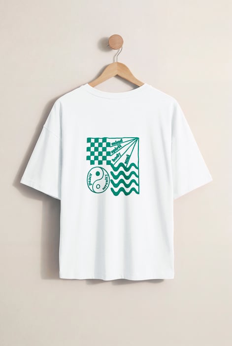 Women’s White Graphic Relaxed Fit T-Shirt | Enorsia