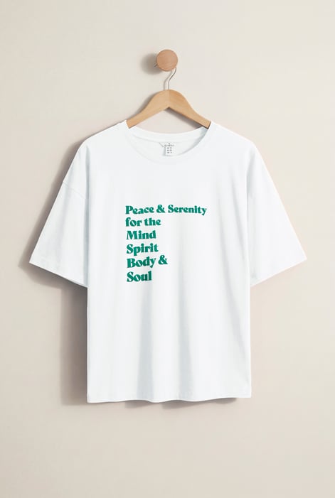 Women’s White Graphic Relaxed Fit T-Shirt | Enorsia