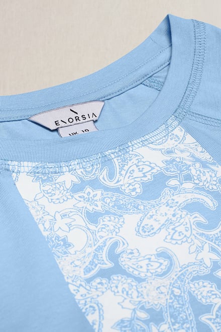 Patch Print Short Sleeve Raglan T-shirts