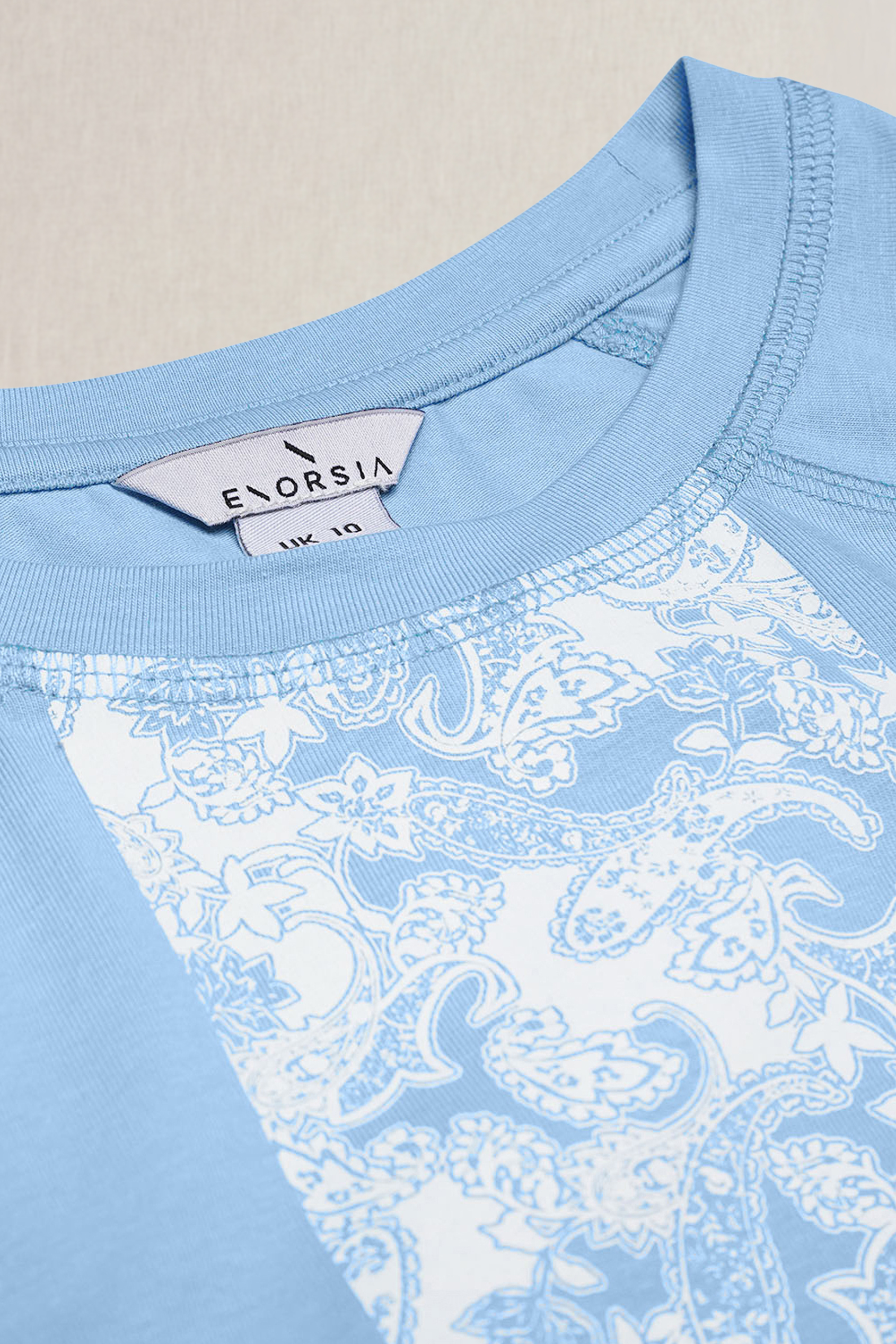 Patch Print Short Sleeve Raglan T-shirts