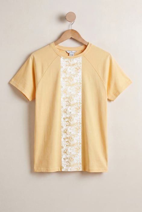 Green Patch Print Short Sleeve Raglan T-shirts