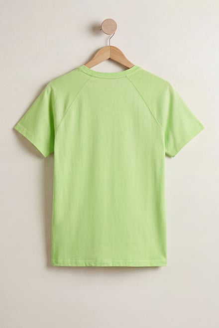 Patch Print Short Sleeve Raglan T-shirts