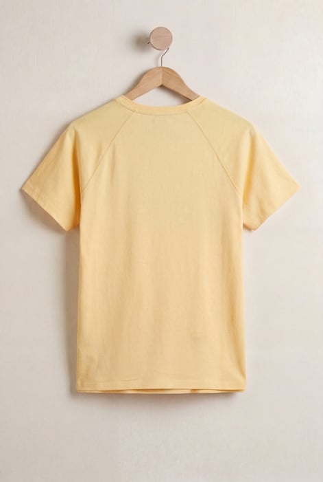 Yellow Patch Print Short Sleeve Raglan T-shirts