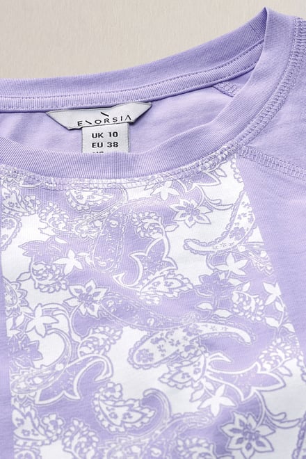 Patch Print Short Sleeve Raglan T-shirts