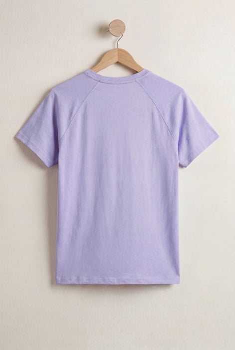 Purple Patch Print Short Sleeve Raglan T-shirts