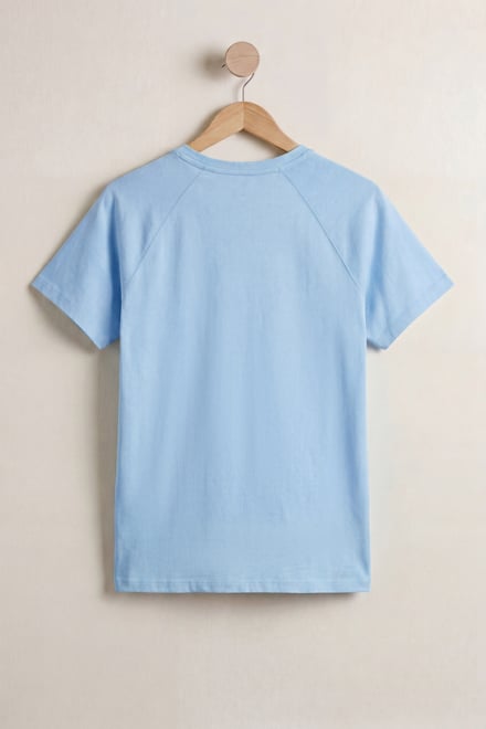 Patch Print Short Sleeve Raglan T-shirts