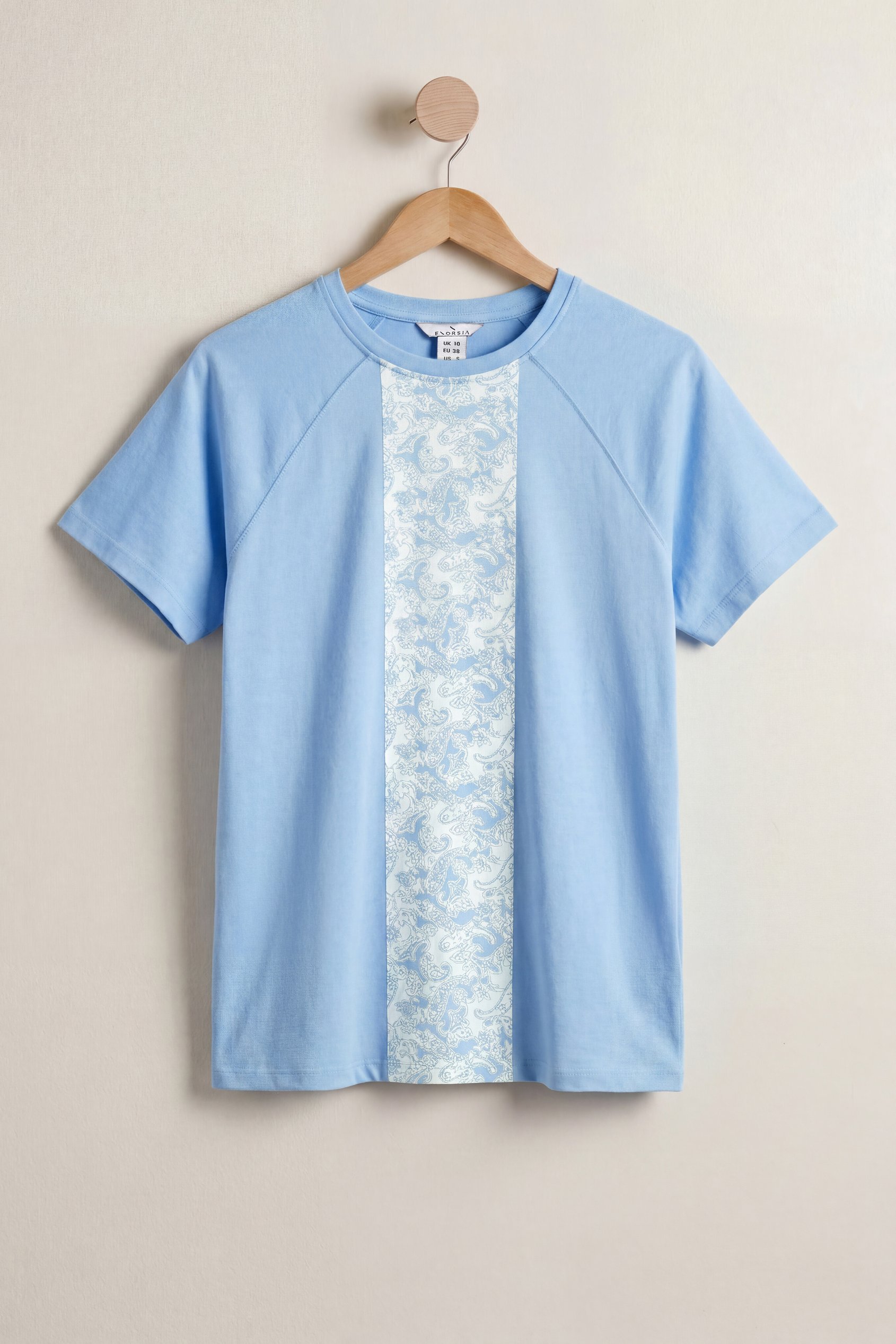 Patch Print Short Sleeve Raglan T-shirts
