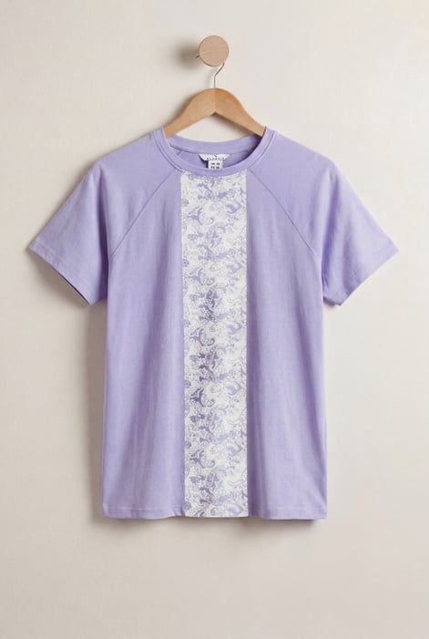 Green Patch Print Short Sleeve Raglan T-shirts