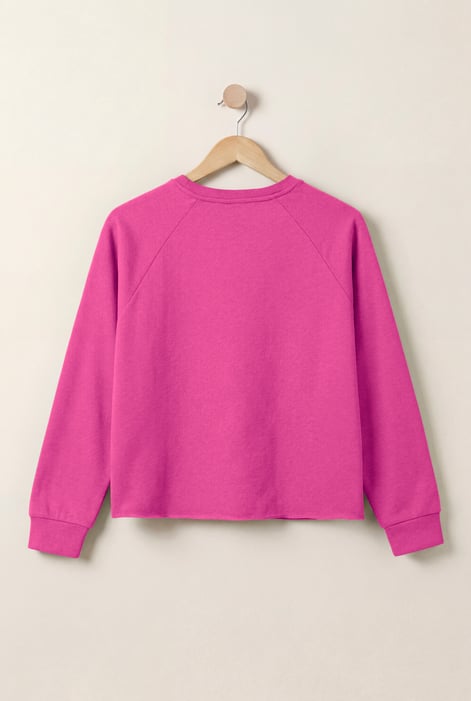 Pink Raw Edge Sweatshirt