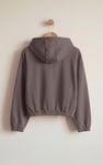 Jersey Hoodie With Elastic Waistband