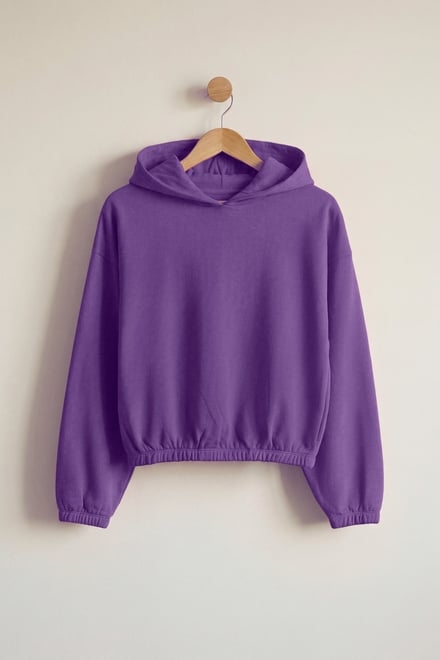 Jersey Hoodie With Elastic Waistband