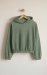 Jersey Hoodie With Elastic Waistband
