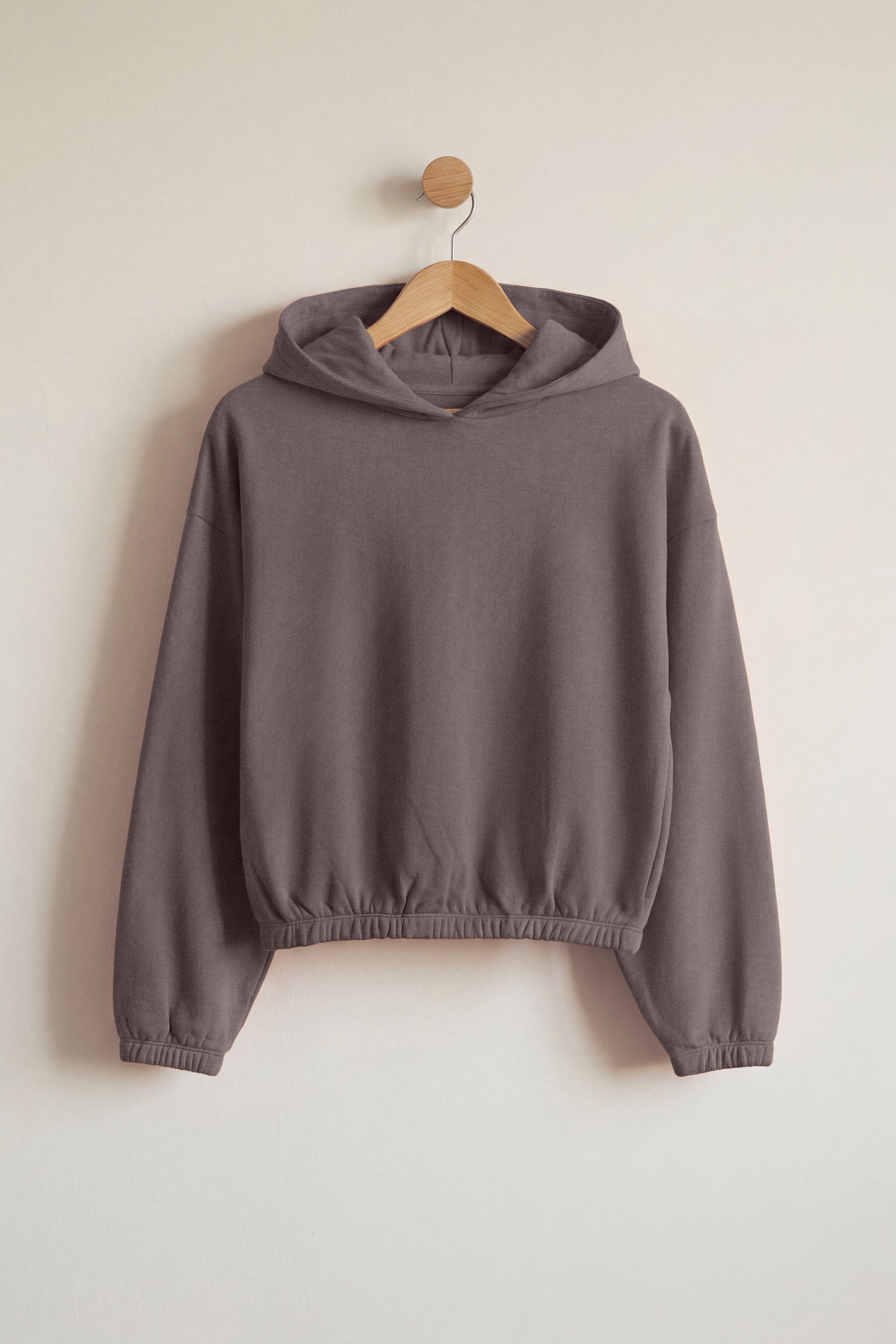 Jersey Hoodie With Elastic Waistband