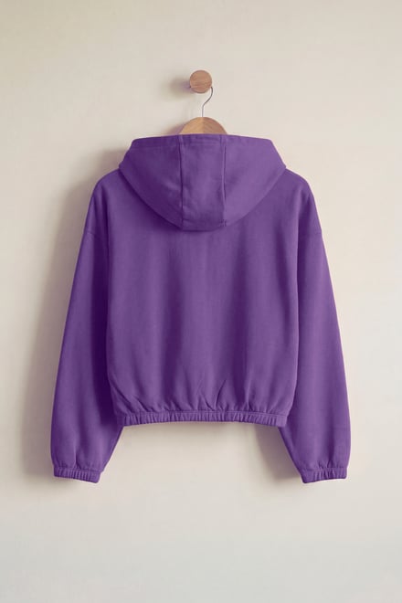Jersey Hoodie With Elastic Waistband
