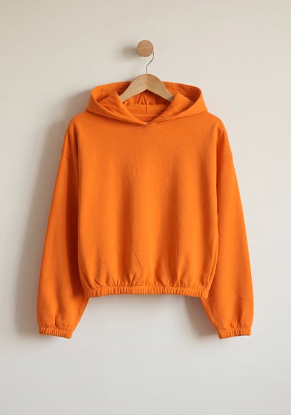 Jersey Hoodie With Elastic Waistband