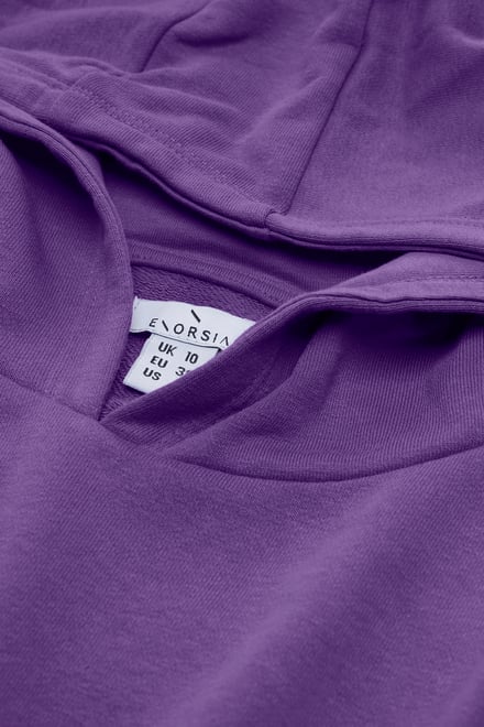Jersey Hoodie With Elastic Waistband