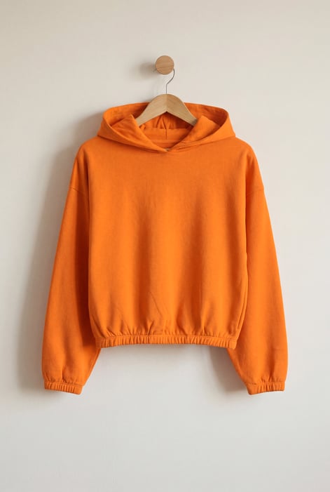 Green Jersey Hoodie With Elastic Waistband