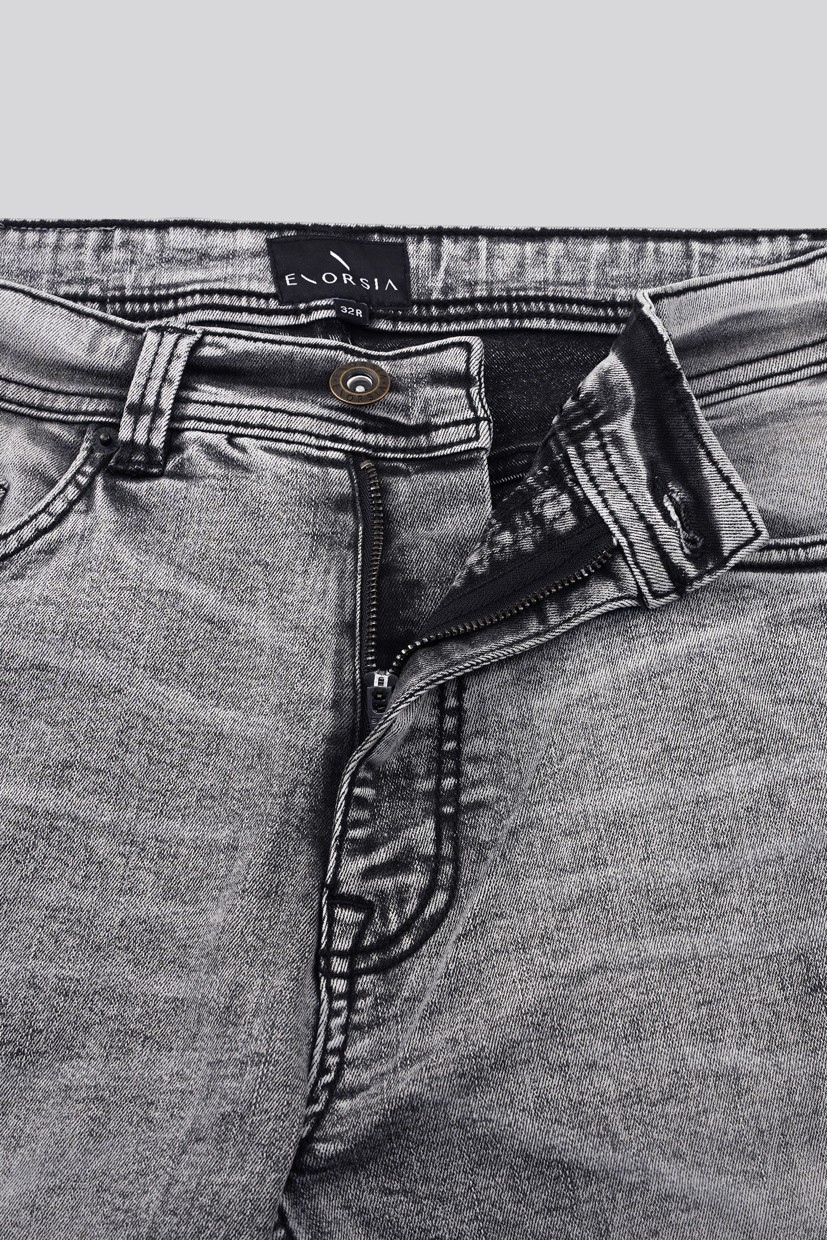 Men's Grey Slim Fit Motionflex Jeans | Enorsia