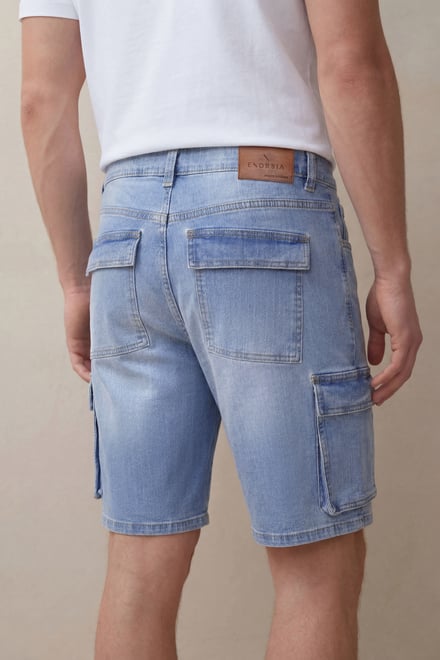 Men's Denim Cargo Shorts | Enorsia