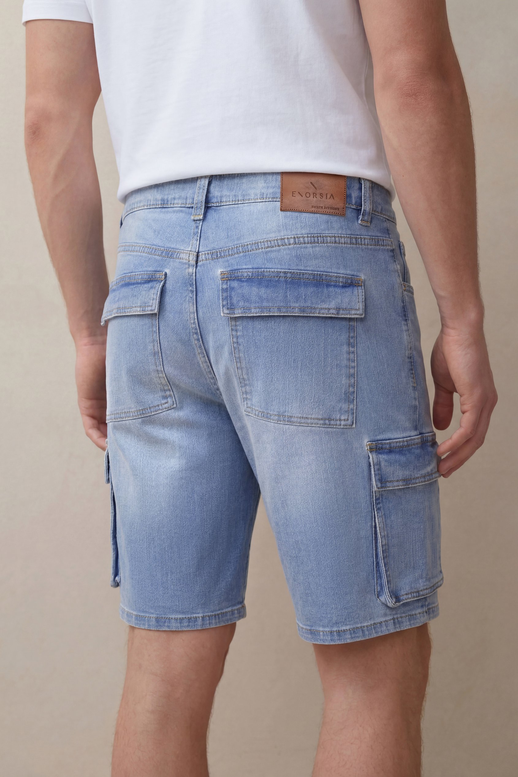 Men's Denim Cargo Shorts | Enorsia