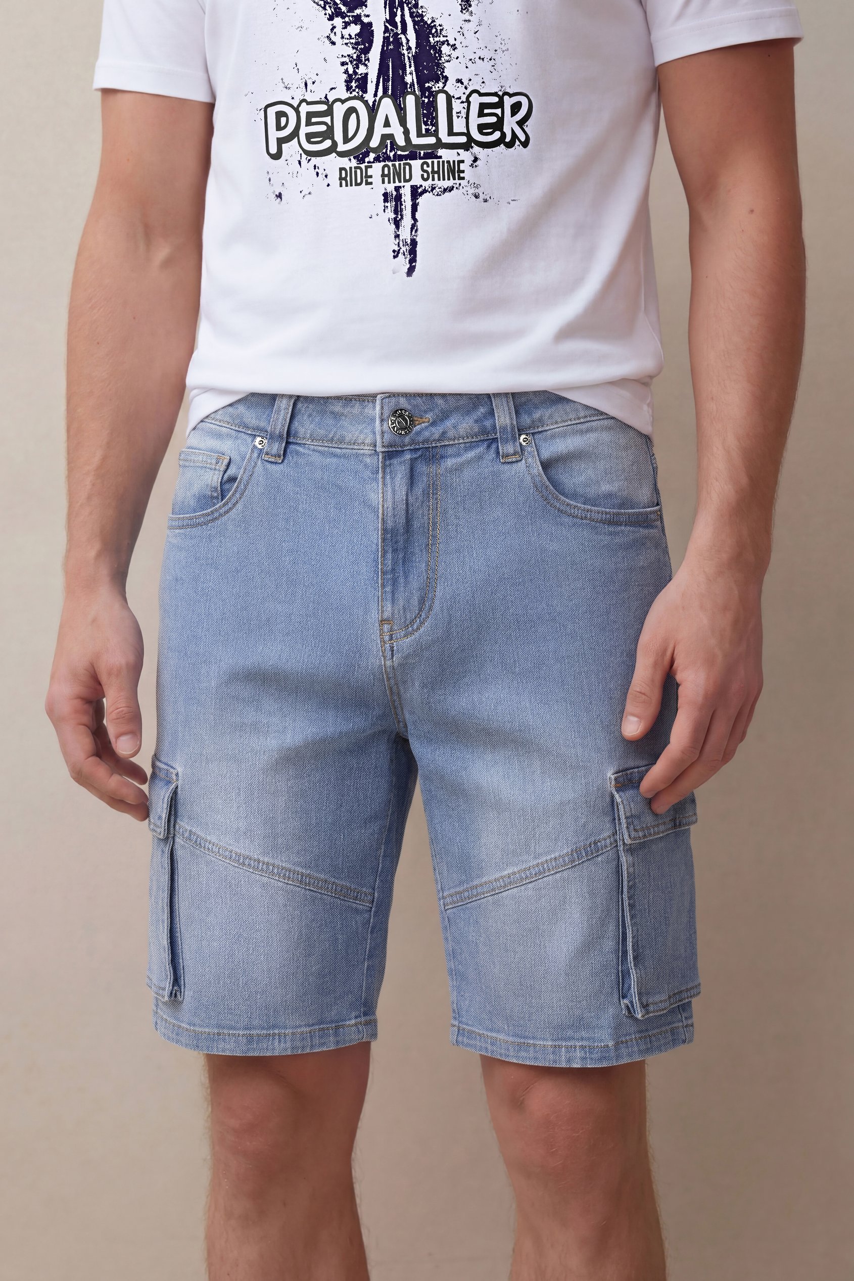 Men's Denim Cargo Shorts | Enorsia
