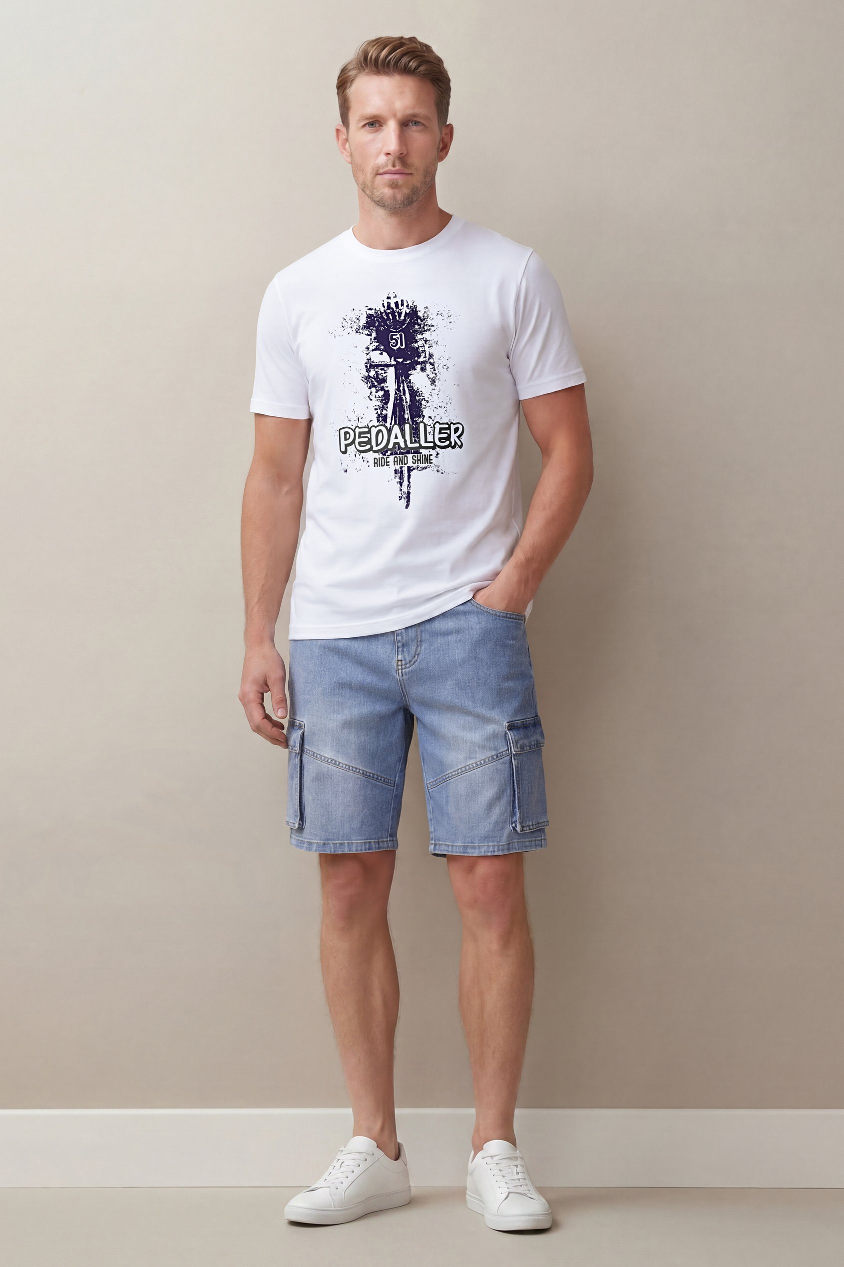 Men's Denim Cargo Shorts | Enorsia
