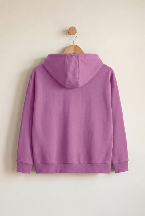 Pink Slanty Patch Pocket Hoodie