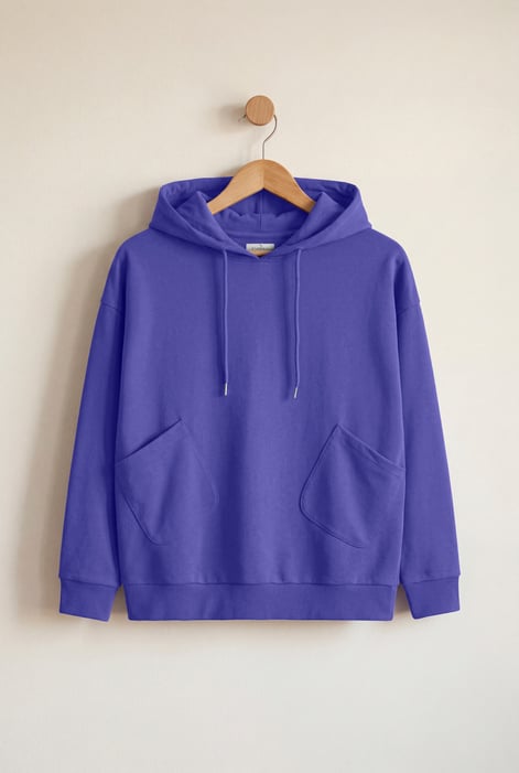 White Slanty Patch Pocket Hoodie