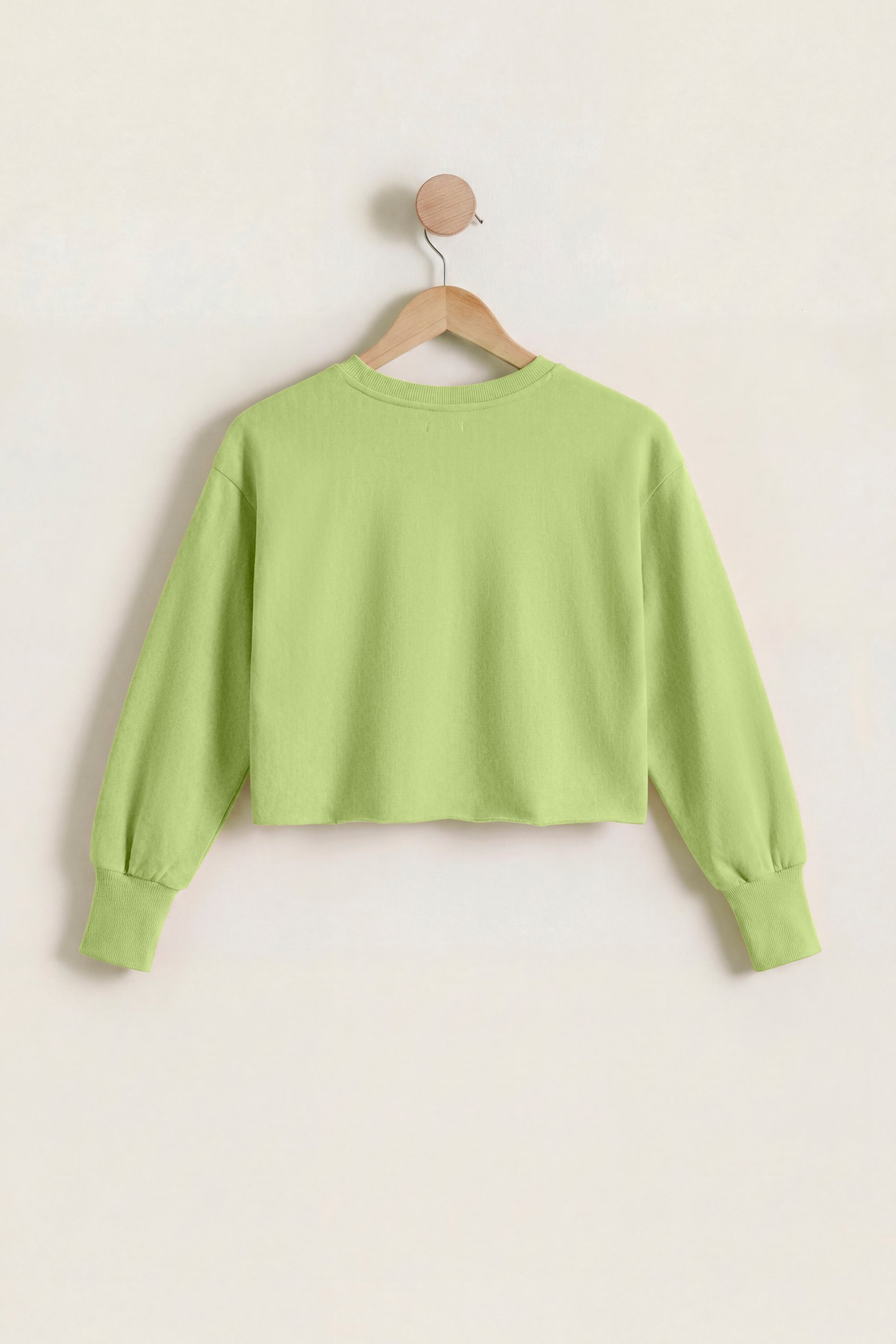 Raw Edge Chest Print Sweatshirt