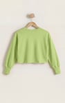 Raw Edge Chest Print Sweatshirt
