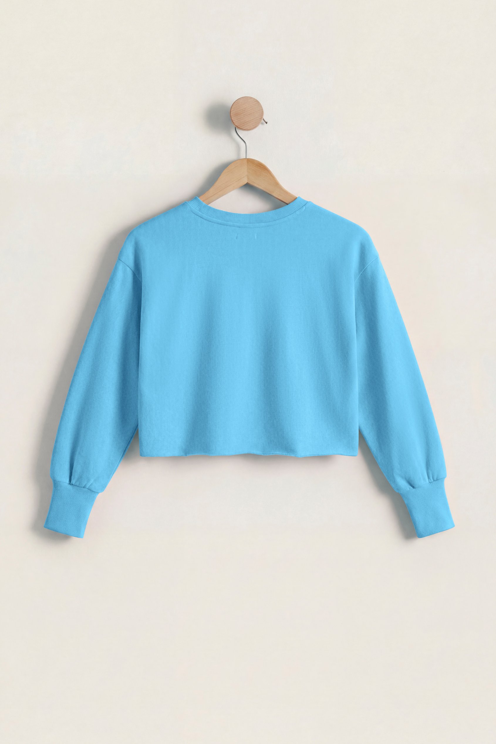 Raw Edge Chest Print Sweatshirt