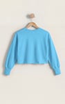 Raw Edge Chest Print Sweatshirt