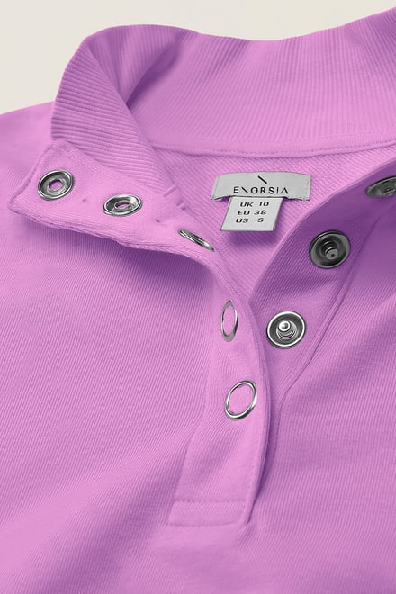 Colour Block LS High Neck Sweatshirt