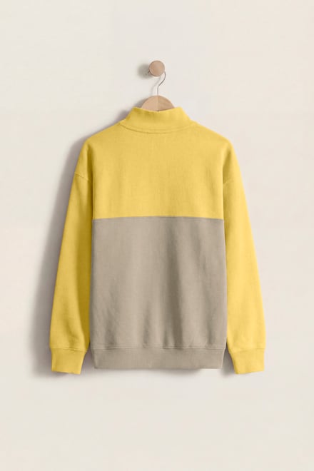 Colour Block LS High Neck Sweatshirt