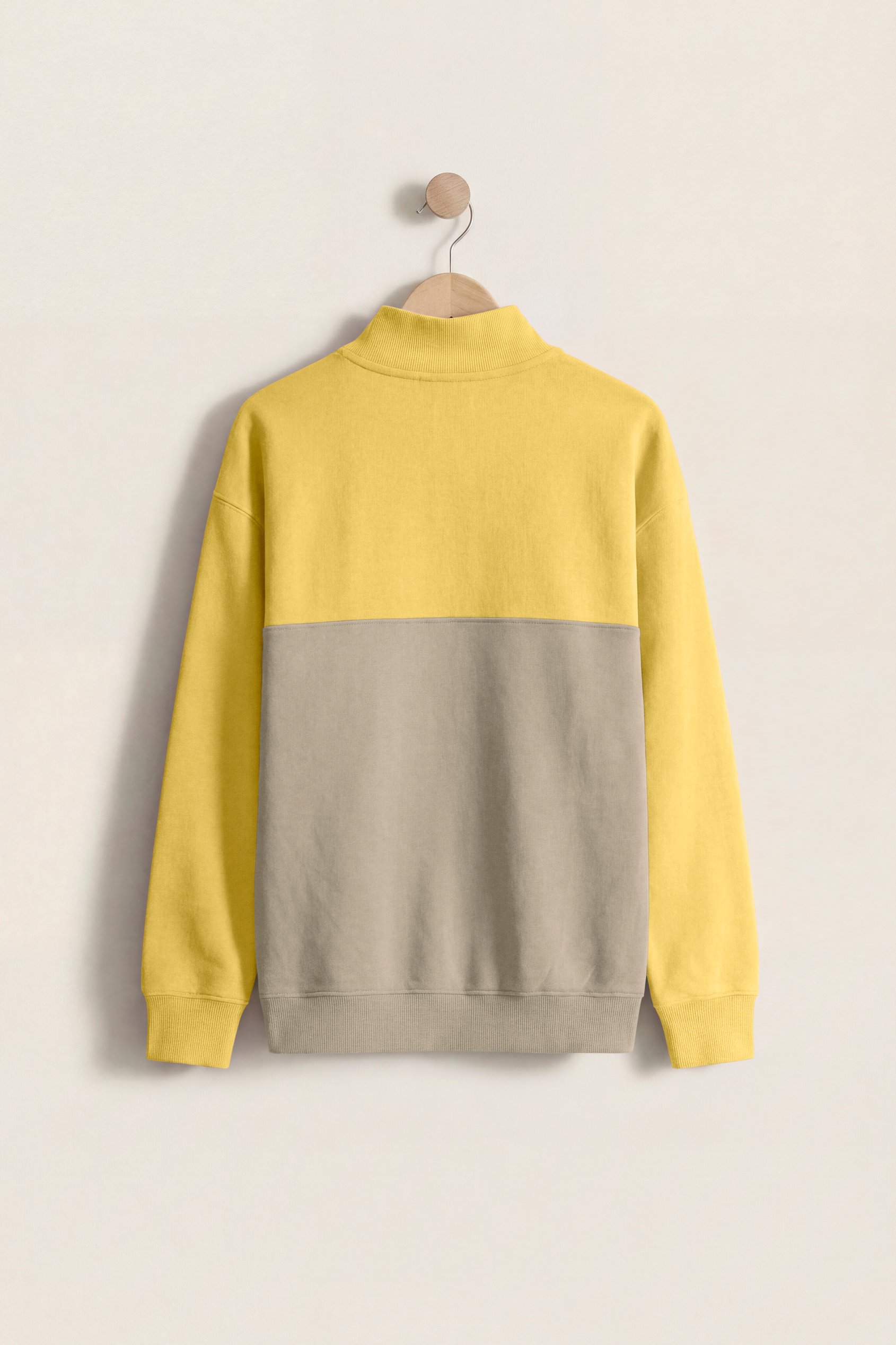 Colour Block LS High Neck Sweatshirt