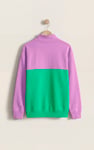 Colour Block LS High Neck Sweatshirt